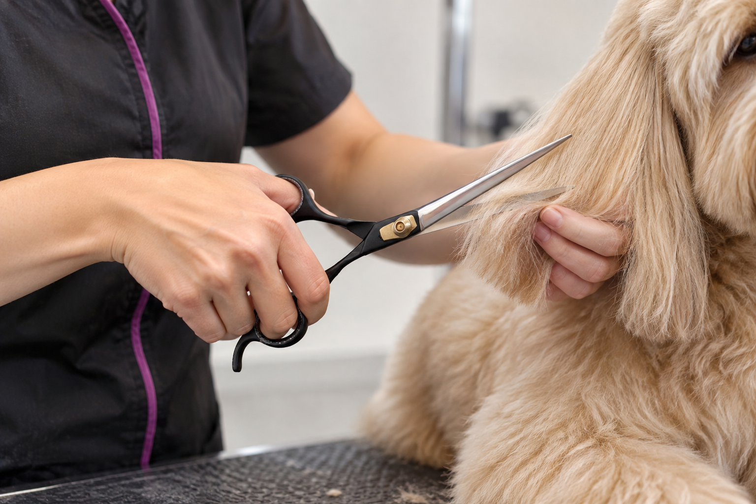 Professional grooming scissors