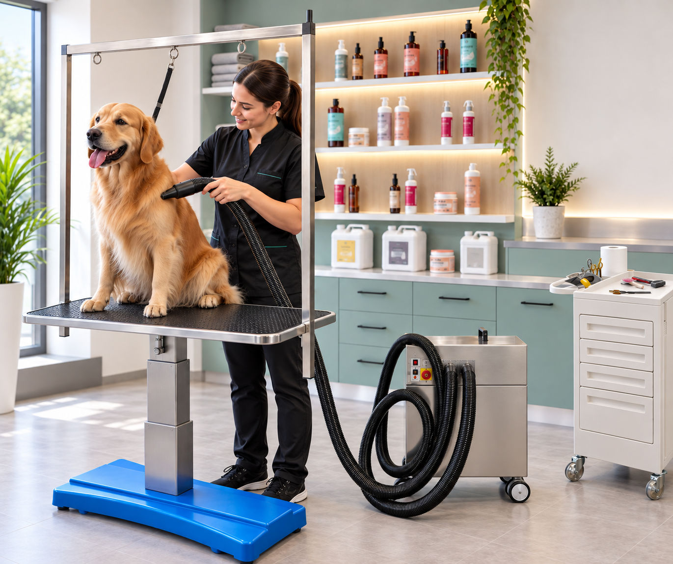 Pelo blowers and vacuums